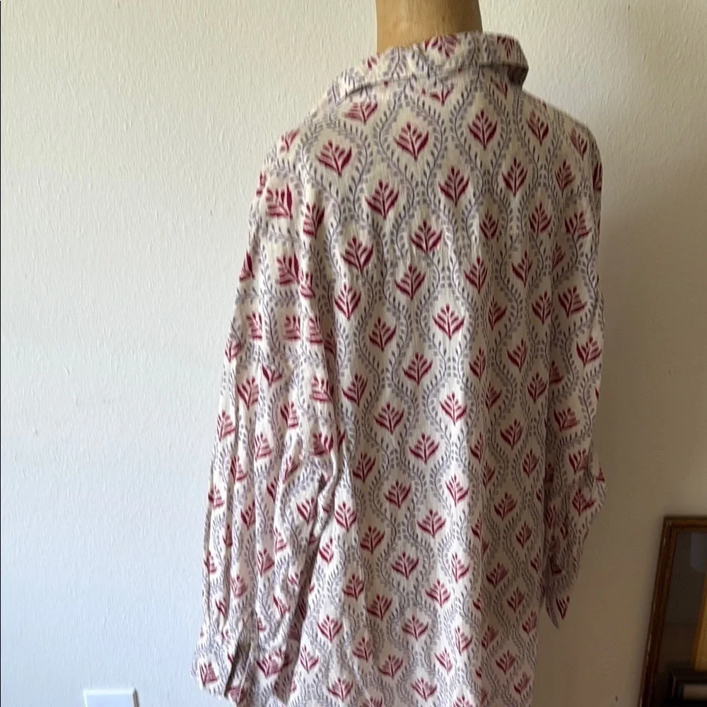 Goa Paris sz M Button-Up cover up shirt dress cotton great condition